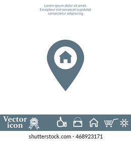 Home pin , Map pin icon