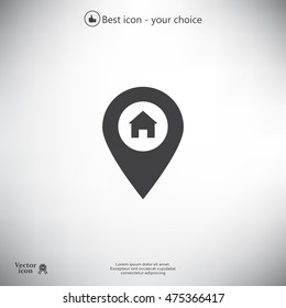 Home pin , Map pin icon