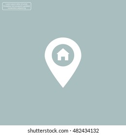 Home pin , Map pin icon