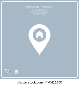 Home pin , Map pin icon