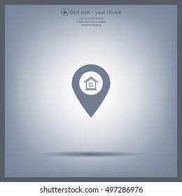 Home pin , Map pin icon