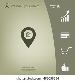 Home pin , Map pin icon