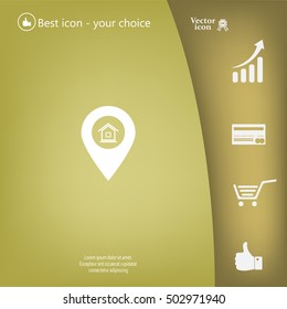 Home pin , Map pin icon