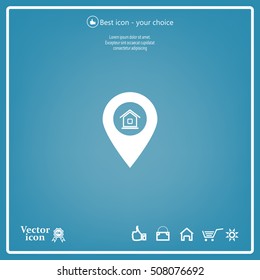 Home pin , Map pin icon