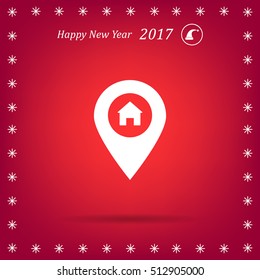 Home pin , Map pin icon