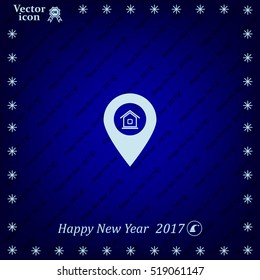 Home pin , Map pin icon
