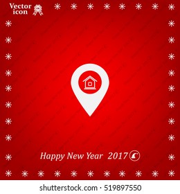 Home pin , Map pin icon