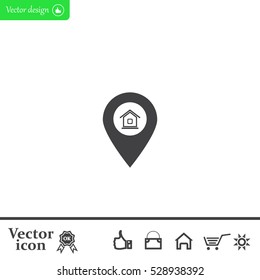 Home pin , Map pin icon