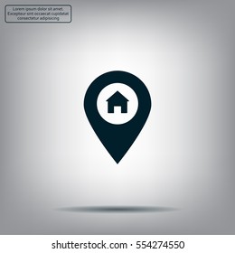 Home pin , Map pin icon