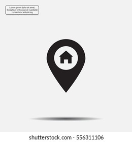 Home pin , Map pin icon