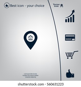 Home pin , Map pin icon