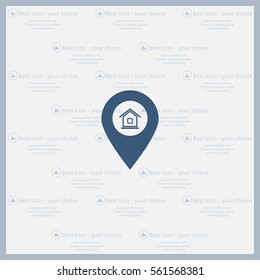 Home pin , Map pin icon