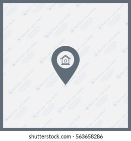 Home pin , Map pin icon
