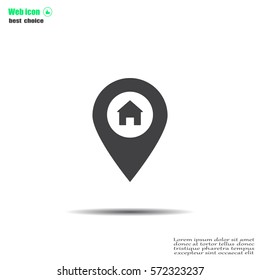 Home pin , Map pin icon