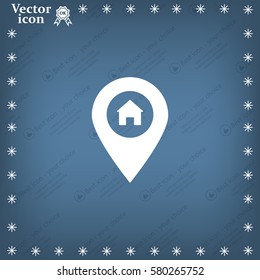 Home pin , Map pin icon