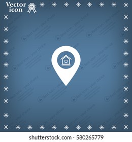 Home pin , Map pin icon
