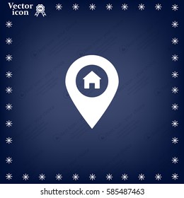 Home pin , Map pin icon