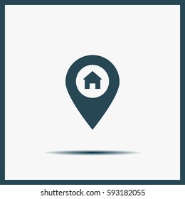 Home pin , Map pin icon