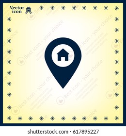 Home pin , Map pin icon