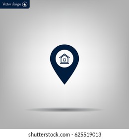 Home pin , Map pin icon