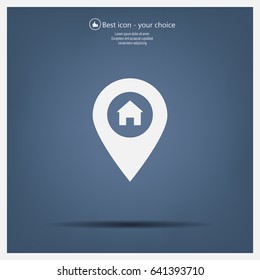 Home pin , Map pin icon