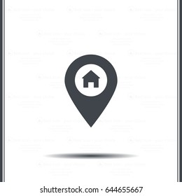 Home pin , Map pin icon