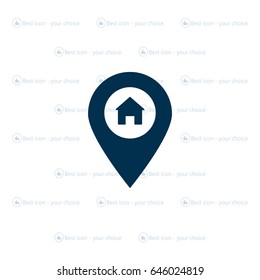 Home pin , Map pin icon