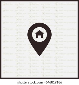 Home pin , Map pin icon