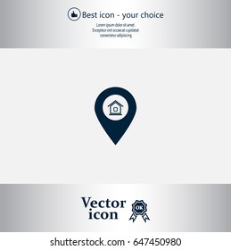 Home pin , Map pin icon