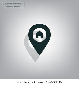 Home pin , Map pin icon