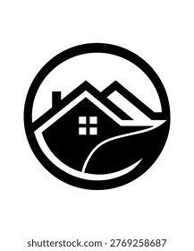 Home Pin Map Icon Real Estate Minimalist Black Design 0007 format eps.eps