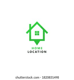 Home Pin Point Location Logo Design Template