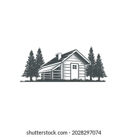 Diseño del logotipo del hogar en pinares