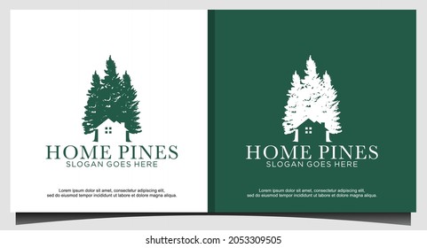 home pine logo design template