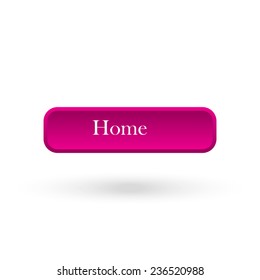 Home pink vector button for a site