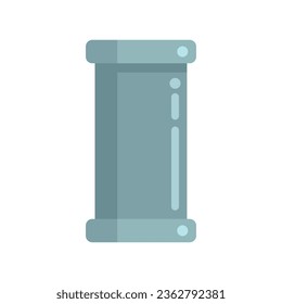 Vector plano de icono de tubería residencial. Tubo de metal. Tap faucet aislado