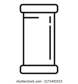 Vector de contorno de icono de tubería residencial. Tubo de metal. Tap faucet
