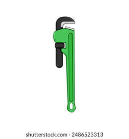 home pipe wrench cartoon. work maintenance, man construction, worker faucet home pipe wrench sign. isolated symbol vector illustration