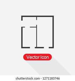 Home Plan Icon Vector Illustration Eps10