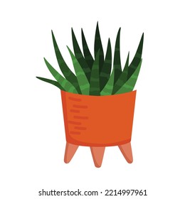 Home Plant Aloe Vera Illustration Vector Clipart