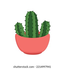 Home Plant Cactus Illustration Vector Clipart