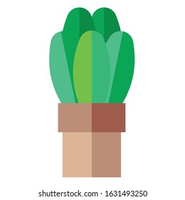 Home plant icon flat colorful