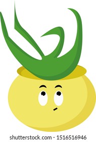 Home plant, illustration, vector on white background.