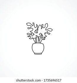 home plant line icon. plant isolated line icon