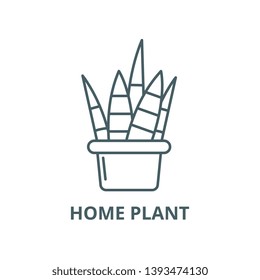 Home plant vector line icon, linear concept, outline sign, symbol