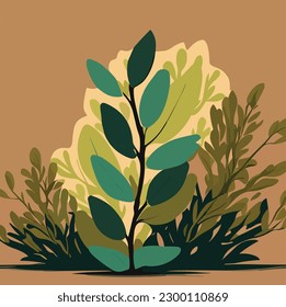 Home plants in flowerpot. Houseplants isolated. Trendy hugge style, urban jungle decor. Hand drawn. Set collection. Green, blue, pink, brown, beige pastel colors. Print, poster, banner. Logo, label.