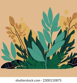 Home plants in flowerpot. Houseplants isolated. Trendy hugge style, urban jungle decor. Hand drawn. Set collection. Green, blue, pink, brown, beige pastel colors. Print, poster, banner. Logo, label.