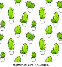
home plants. pattern. cacti. fabric texture