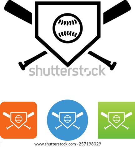 Download Free Homeplate With Bats Svg