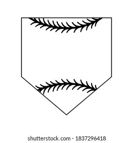 Home Plate silhouette .Home Base Baseball .